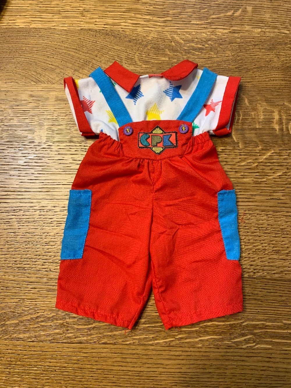 Vintage Cabbage Patch Kids Doll Star Overalls Romper Outfit VHTF